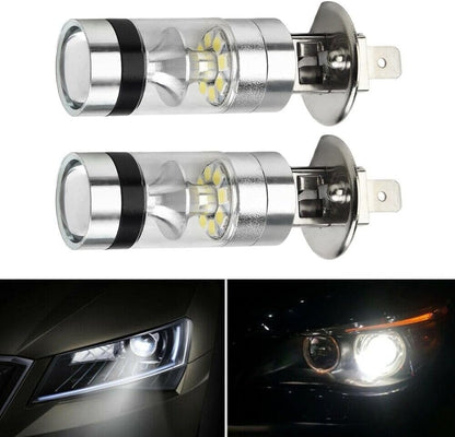 ya 4 8.8 Headlight H1 100W LED White 12-24V 20-SMD 6000K Projector Driving DRL Bulb 