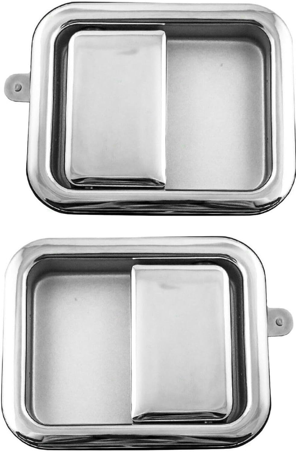 ya 2 8.15 Pair of Exterior Door Handles for 97-2006 for Jeep Wrangler (TJ) Front Chrome Metallic Z