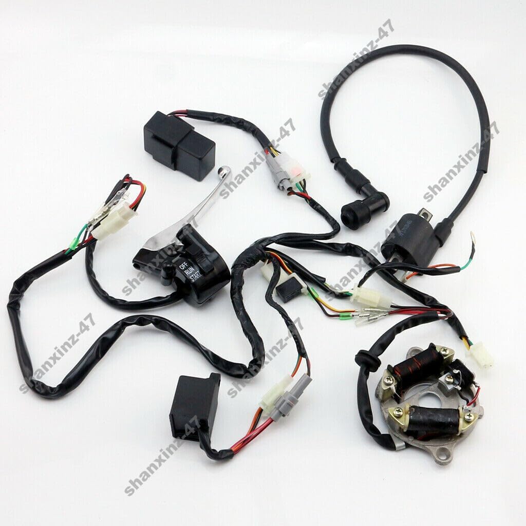 ya 5 8.10 Wiring harness illuminated CDI control unit coil switch for Yamaha PW50 PY50