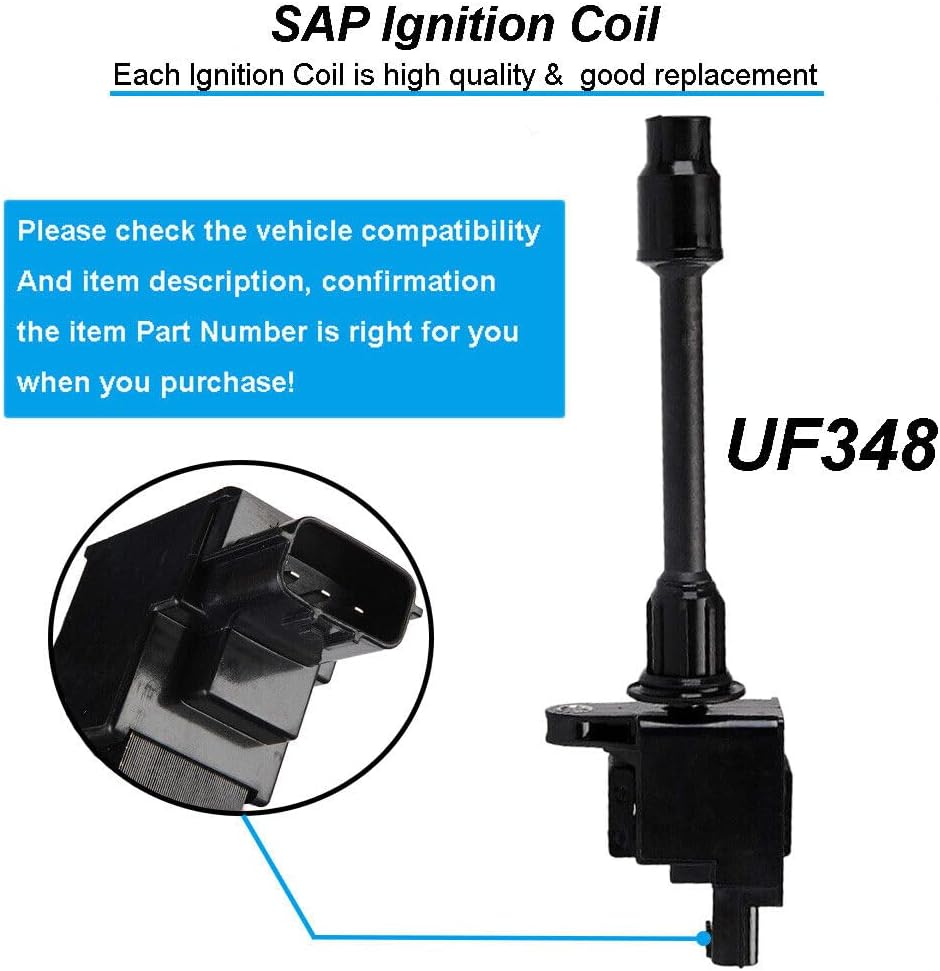 ya 4 8.24 baidi 6pcs Front & Rear Ignition Coil for Nissan Maxima for Infiniti I30 00-01 UF348 UF363