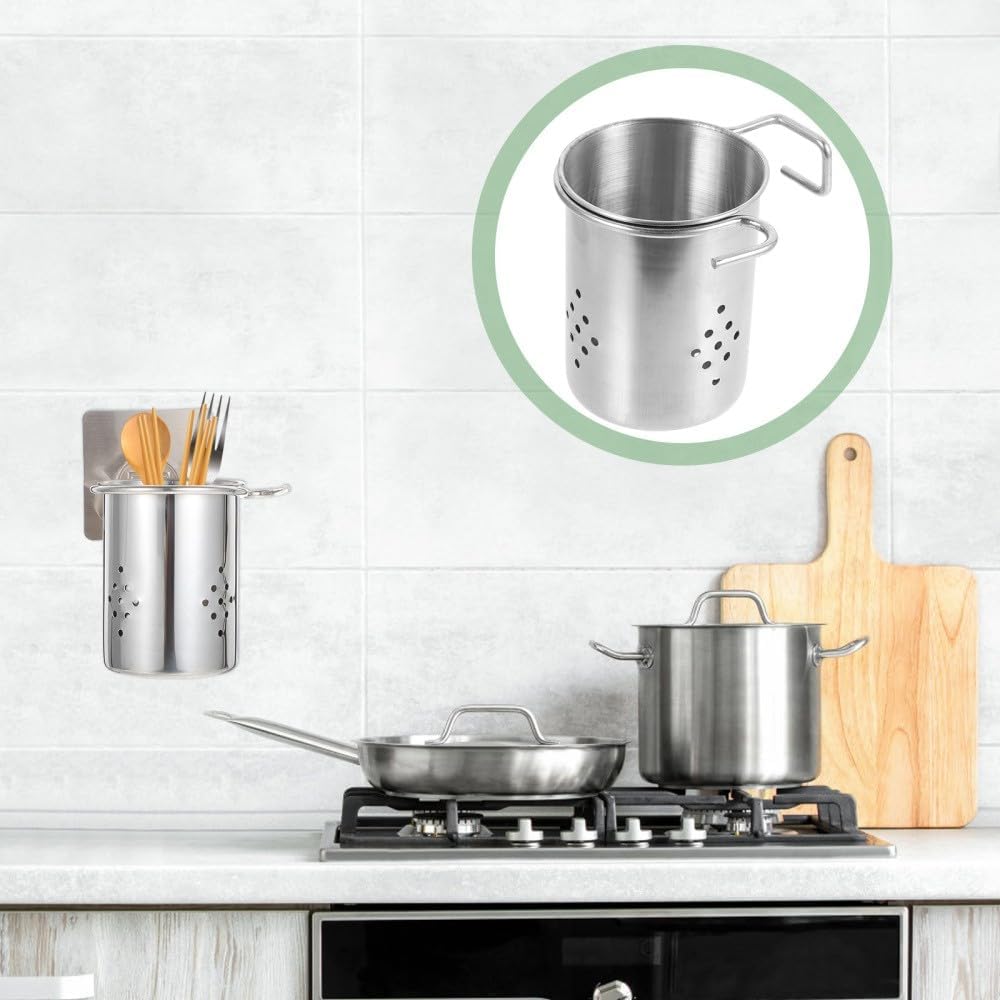 ya 26 10.21 baidi Wall-mounted Chopstick Holder Chopsticks Drain Rack Utensil Organizer-2