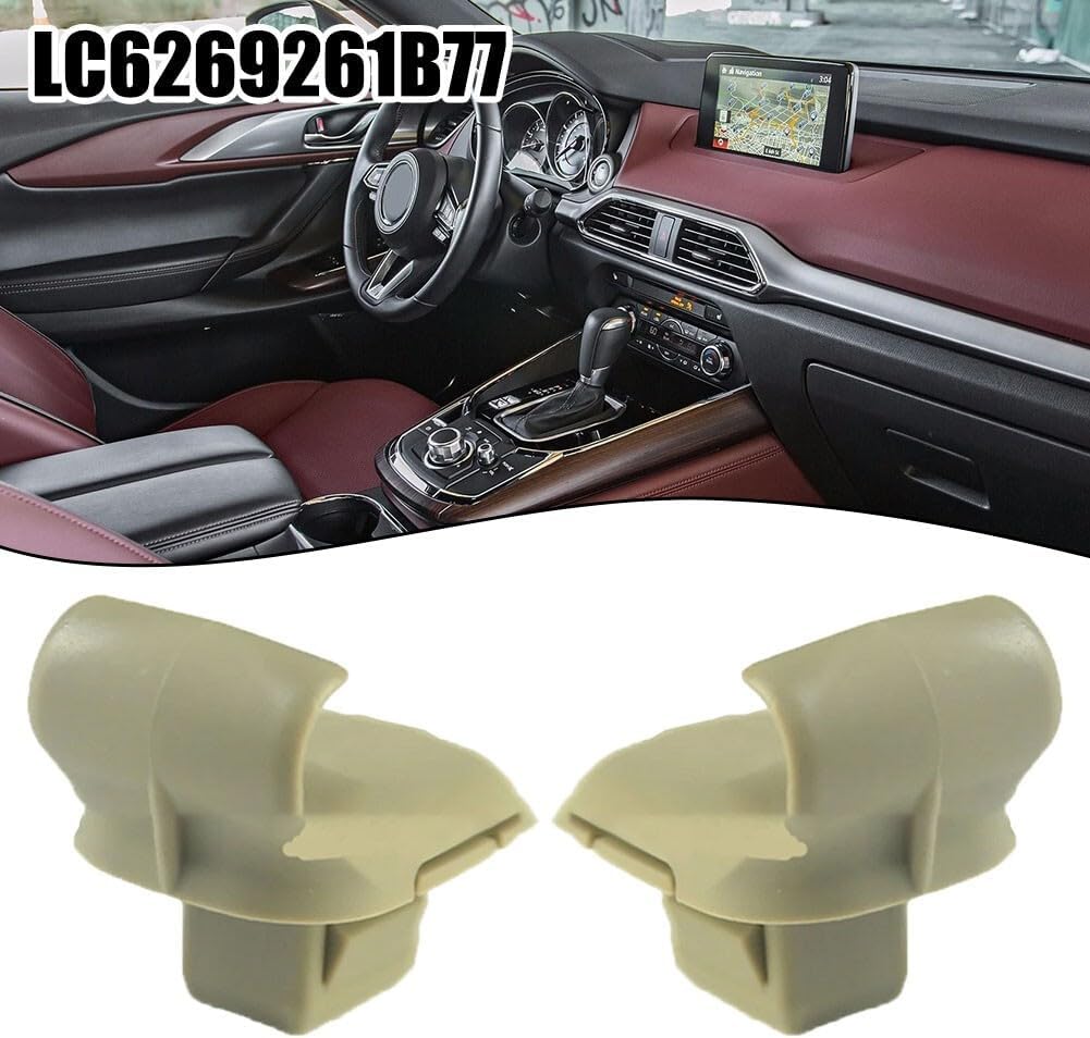 ya 6 8.14 2pcs Car Beige Sun Visor Clip LC6269261B77 for for Mazda 3 5 6 CX-7 CX-9 for RX-8
