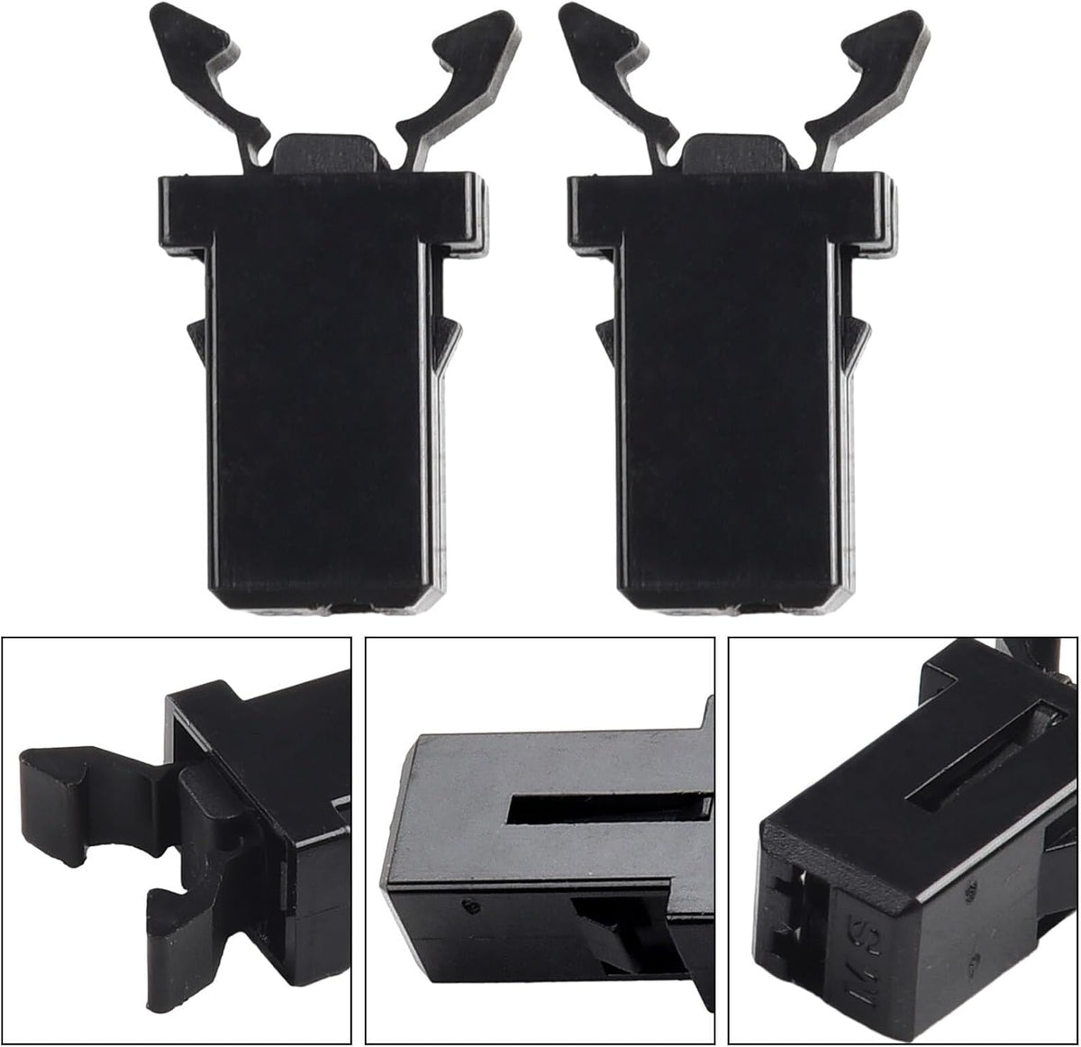 ya 13 9.15 baidi Console Latch Car Sunglasses Holder Sweeper 2pcs Black Auto Accessories