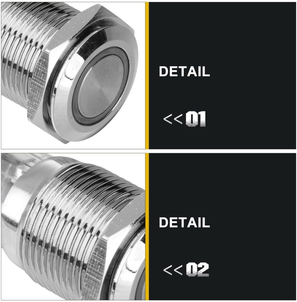 ya 13 9.15 baidi 16 Mm Automatic Reset Button Switch Push for Doorbell Boat Car Momentary