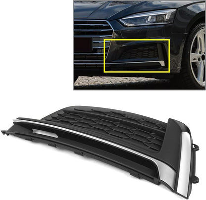 ya 9 10.24 Front Bumper Fog Light Lamp Grill Bezel Cover for Audi A5 S-line S5 2017-20 left