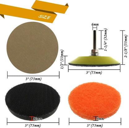 ya 9 10.24 21PCS/SET Car Headlight Polishing Scouring Pad Auto Restoration Kits High Q