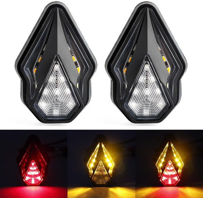 ya 11 9.14 zhengce 2x Motorcycle Flush Mount Turn Signal Indicator Blinker Red Amber LED Light