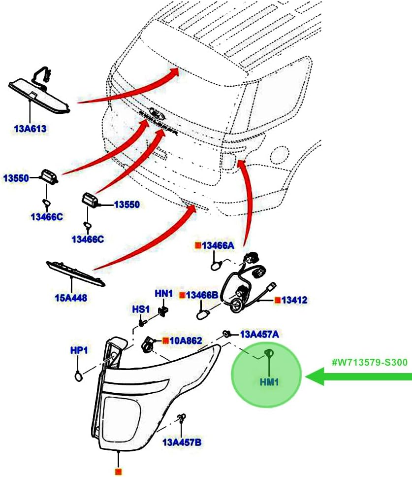 ya 4 8.24 baidi 10 Pack Tail Light Mounting Fixing Clip with Sealer for Ford W713579-S300