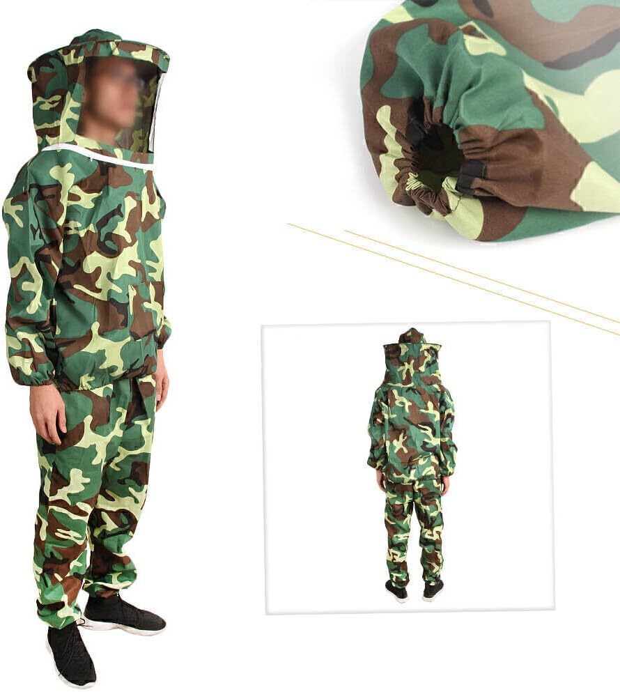 ya 4 8.14 For Adult Camouflage Beekeeping Jacket Pants Veil Bee Protective Suit Clothes