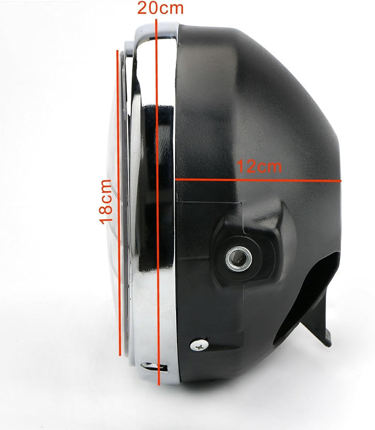 ya 4 8.14 7 Inch Black Headlight and Barrel Complete Motorcycle for Honda Cafe Racer Bobber Custom 
