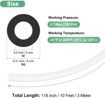 ya 14 9.20 baidi 3 m Nylon Hose Tube, 5x8mm(IDxOD) PA6 Pneumatic Air Tubing Translucent-1