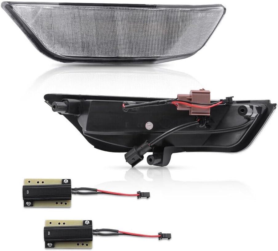 ya 7 8.24 baidi Dynamic LED Amber and White Turn Signal Stop Lights DRL for 2015-2017 for Ford for Mustang 
