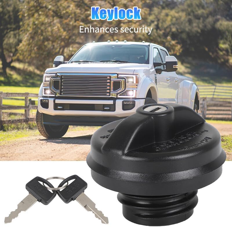 ya 5 8.10 LOCKING Gas Cap For Fuel Tank With Keys MGC791 for Ford F150 F250 F250 F350 F450