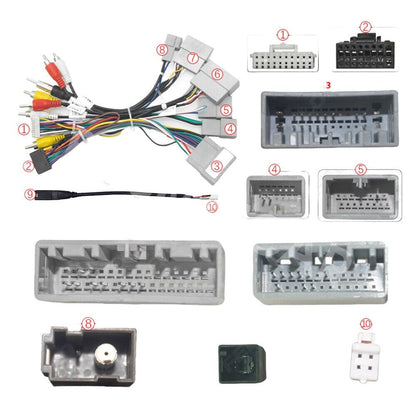 ya 9 10.24 Fit for Honda for Civic 2016-2019 Radio Wiring Harness Aftermarket Connecto
