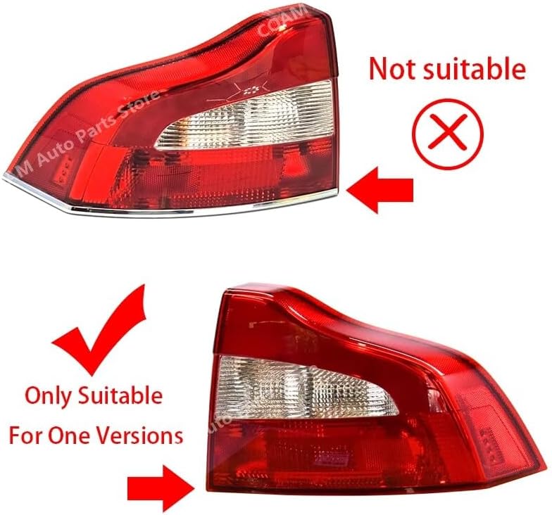 ya 4 8.24 baidi Left side for Volvo S80 2007-2013 Tail Light Warning Brake Light Signal Light 