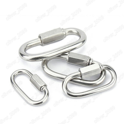 ya 15 10.19 baidi 304 Stainless Steel Connecting Rings Loop Lock Climbing Safty Buckles M3.5-M14-10