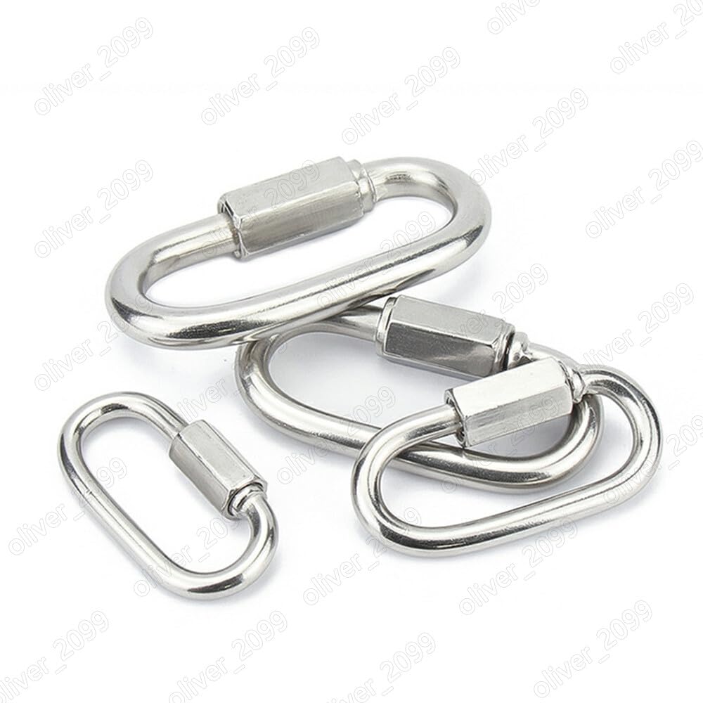 ya 15 10.19 baidi 304 Stainless Steel Connecting Rings Loop Lock Climbing Safty Buckles M3.5-M14-12