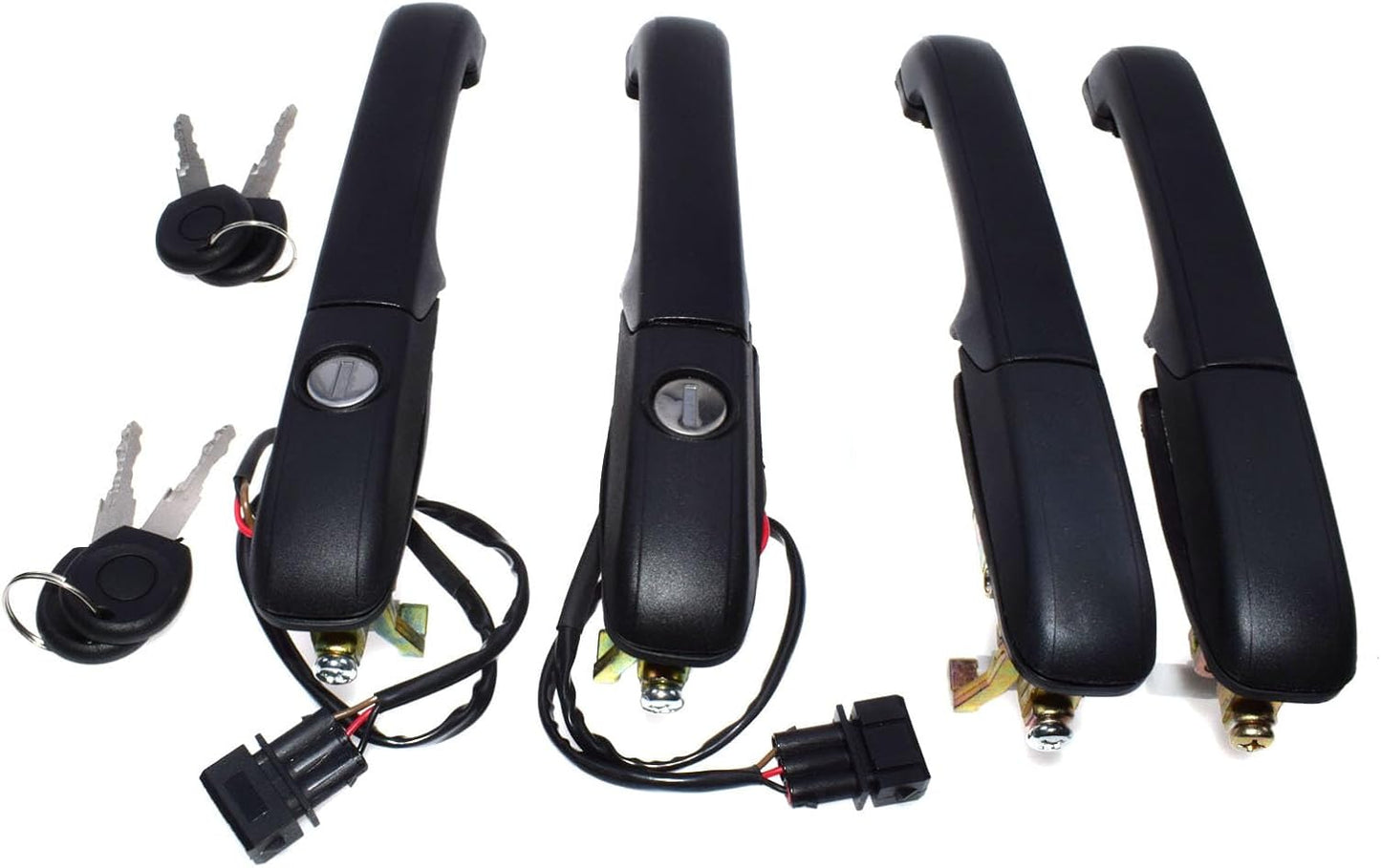 ya 2 8.15 4 Pack Exterior Door Handles with Key Driver Passenger Side for VW Passat 1994-1997