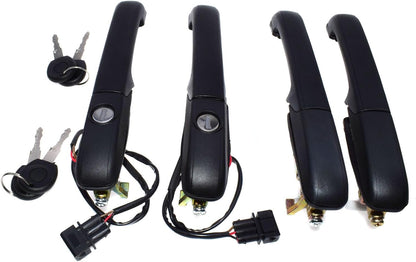 ya 2 8.15 4 Pack Exterior Door Handles with Key Driver Passenger Side for VW Passat 1994-1997
