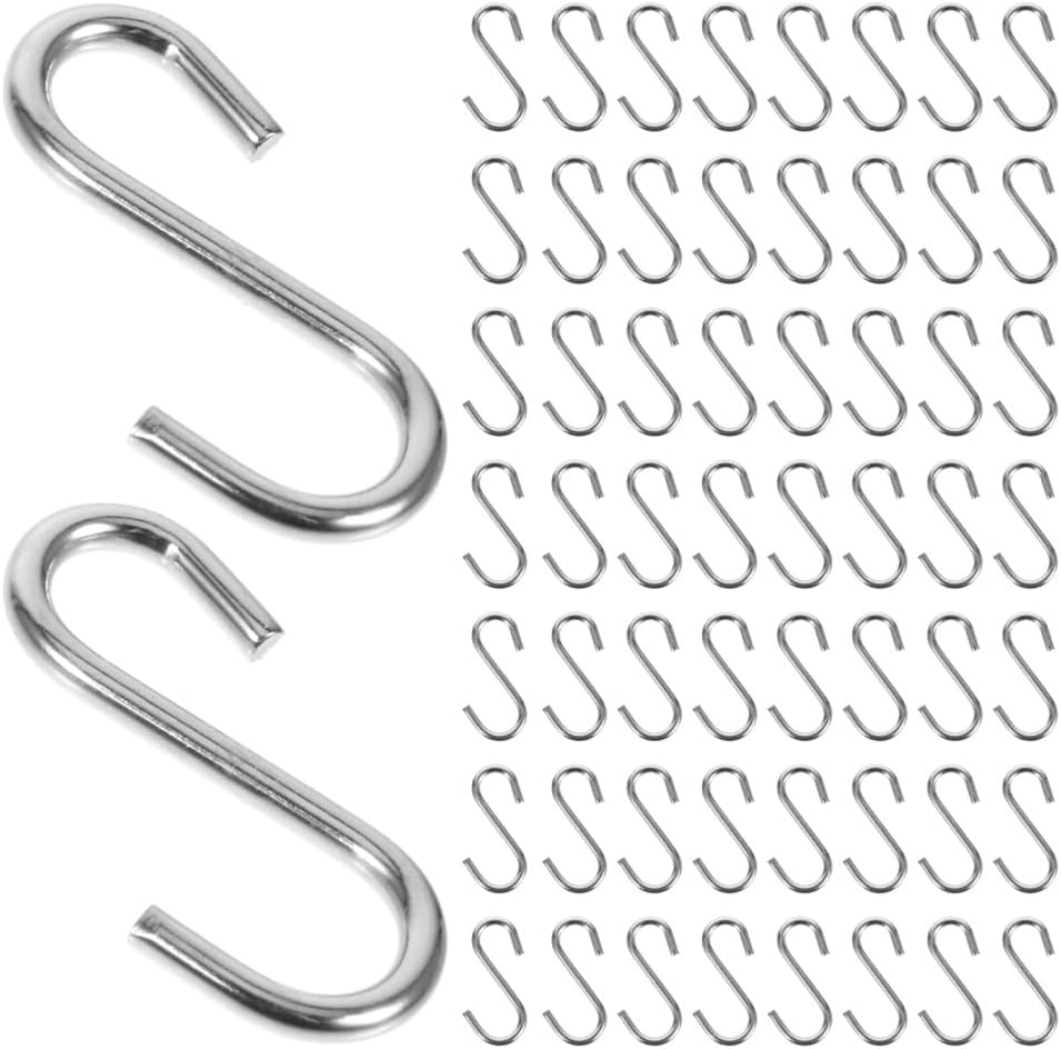 ya 26 10.21 baidi 100PCS Stainless Steel Hangers Metal Jewelry Hanging Hooks Hooks-7