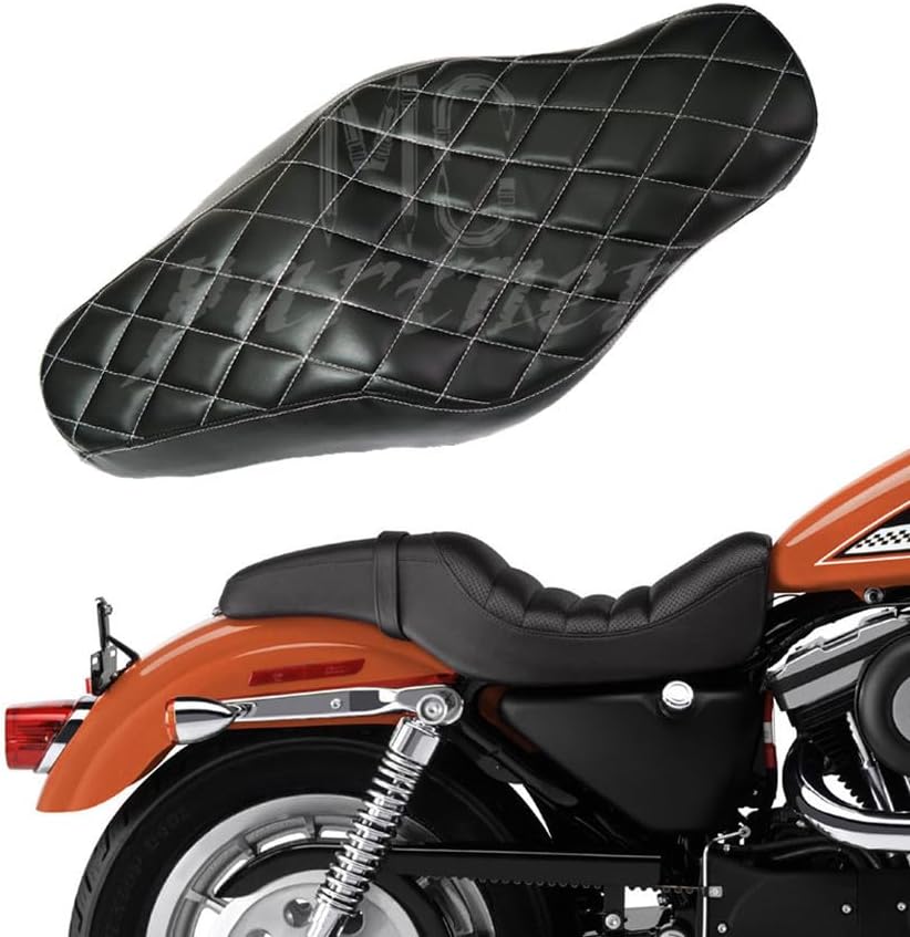 ya 5 8.24 baidi One Piece Driver+Rear Passenger for Seat Two up For Sportster XL883N XL1200