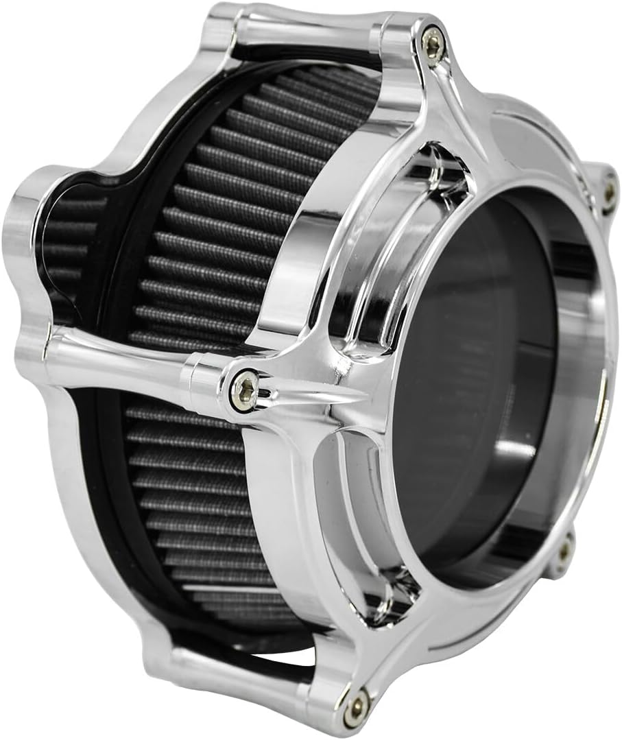 ya 5 8.10 Overt Air Filter Cleaner Grey Intake for Harley Touring Road Electra Glide 00-07