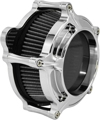 ya 5 8.10 Overt Air Filter Cleaner Grey Intake for Harley Touring Road Electra Glide 00-07