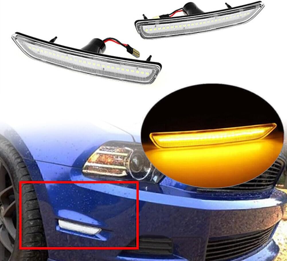 ya 13 9.15 baidi 2x Car LED Front Side Marker Lights Fit 2010-2014 2011 2012 2013 for Ford M
