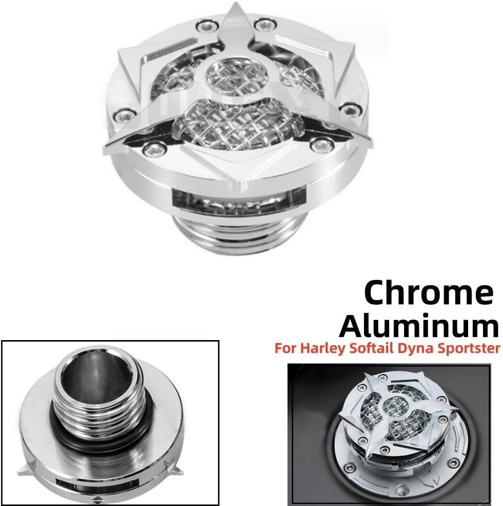 ya 13 9.15 baidi Chrome alloy motorcycle mesh fuel tank cap suitable for Harley Softail Sportster Dyna-