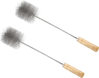 ya 26 10.21 baidi 2 Pcs 18 Tent Wood Burning Stove Pipe Cleaning Brush for Fireplace (3.5 Dia)