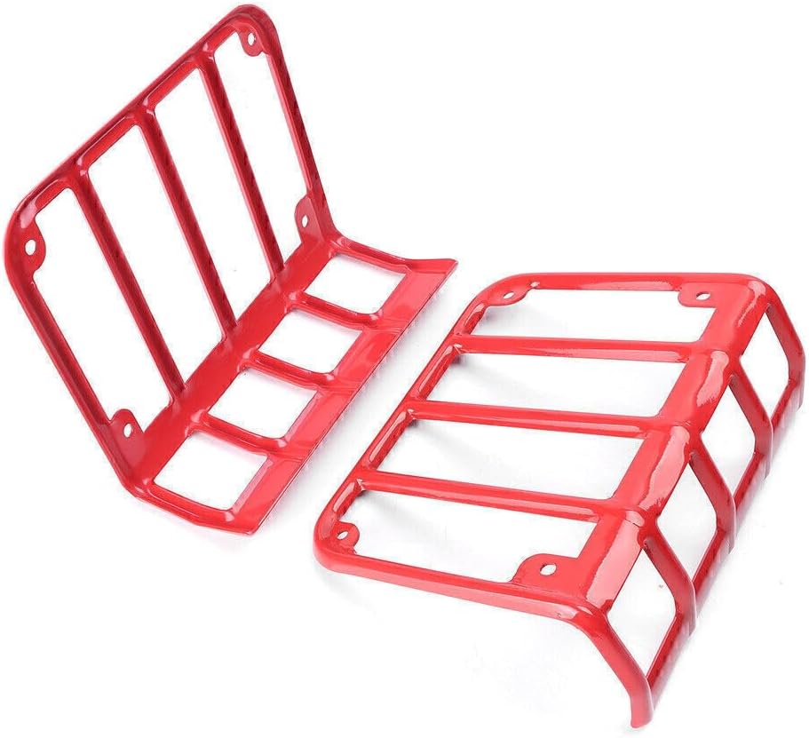 ya 10 9.16 zhengce 2x Red Rear Tail Light Lamp Guard Cover Fit 2007-2017 16 for Jeep for Wrang