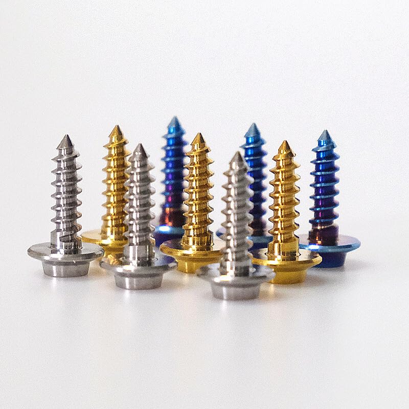 ya 16 10.20 baidi M4 M5 Titanium Self-Tapping Screws Umbrella Head Motorcycle Plate Ti Bolts