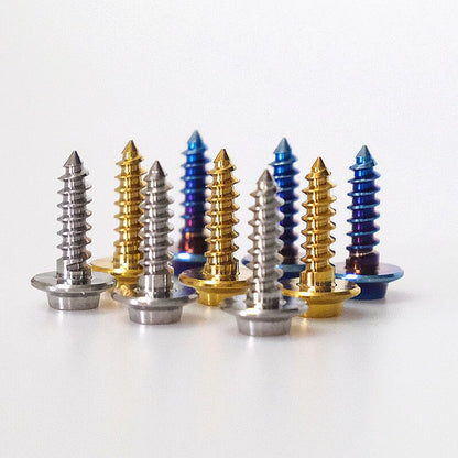 ya 16 10.20 baidi M4 M5 Titanium Self-Tapping Screws Umbrella Head Motorcycle Plate Ti Bolts