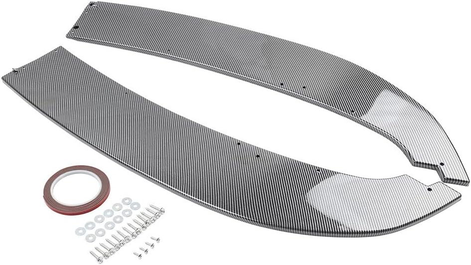 ya 2 8.15 Front Bumper Spoiler Lip for BMW 3 Series E90 E91 M Sport LCL Carbon Fiber Black