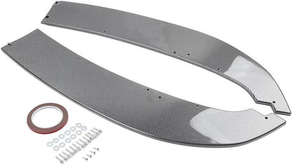 ya 2 8.15 Front Bumper Spoiler Lip for BMW 3 Series E90 E91 M Sport LCL Carbon Fiber Black