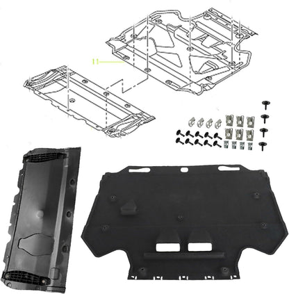 ya 28 10.13 zhengce Radiator Support Cover+Splash Guards+Clips for Audi A6 (4G/C7) A7 (4G) 2011