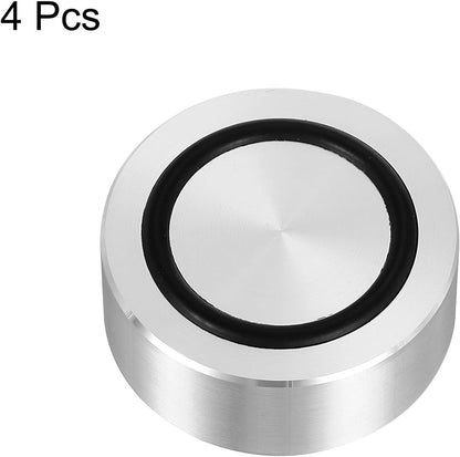 ya 26 10.21 baidi M8 40mm / 1.6 Dia 15mm Aluminum Disc Glass Top Adapter with Rubber Ring 4pcs