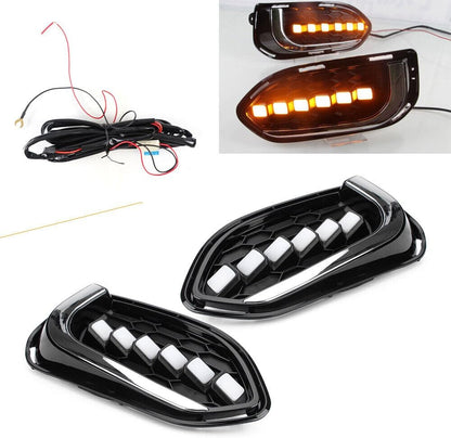 ya 4 8.8 2pcs LED Daytime Running Fog Light with Controller Cable for Honda Fit/Jazz 2018