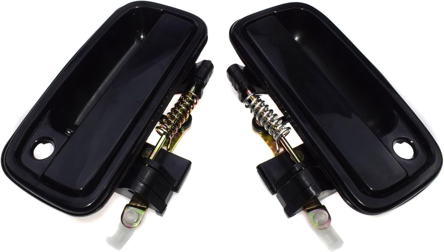 ya 2 8.15 FITS 1995-2004 for Toyota Tacoma Front Outer Exterior Smooth Black Door Handle Pair