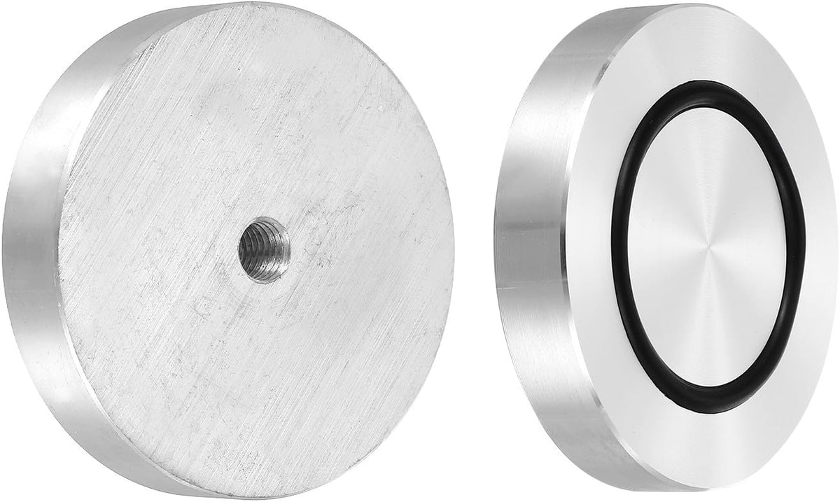 ya 26 10.21 baidi M8 60mm / 2.4 Dia 12mm Aluminum Disc Glass Top Adapter with Rubber Ring 4pcs