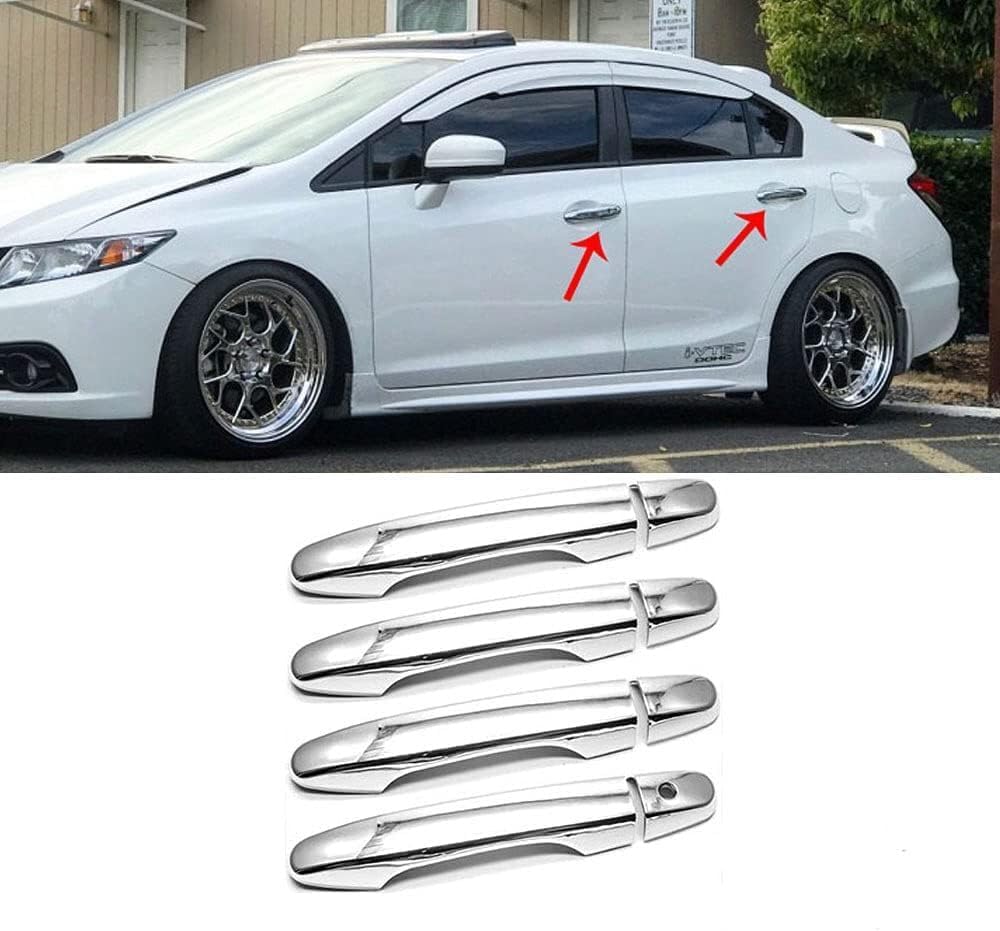 ya 10 9.16 baidi for Honda for CR-V CRV 2012 2013 2014 2015 2016 Chrome Door Handle Cover Covers 4PCS