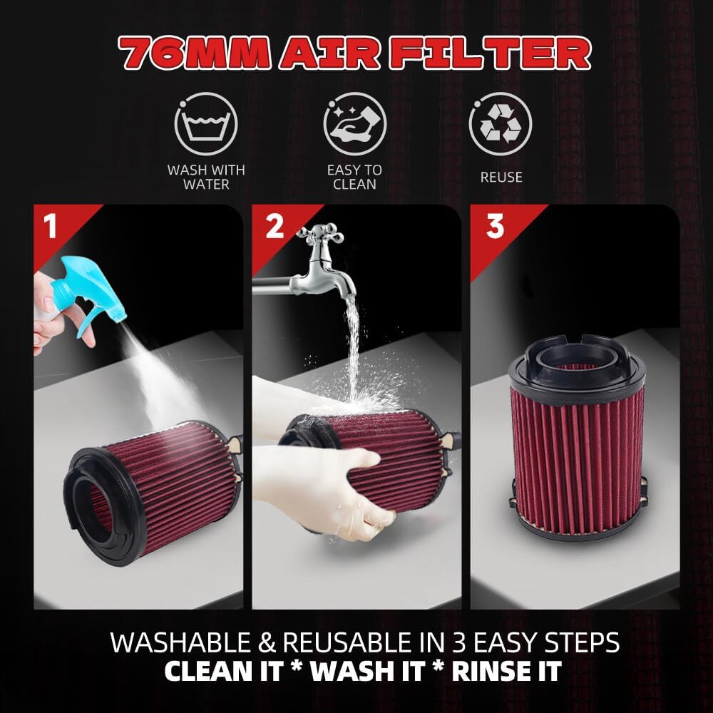 ya 13 9.15 baidi High Per for MAN ce Premium Washable Replacement Engine Air Filter E-2014