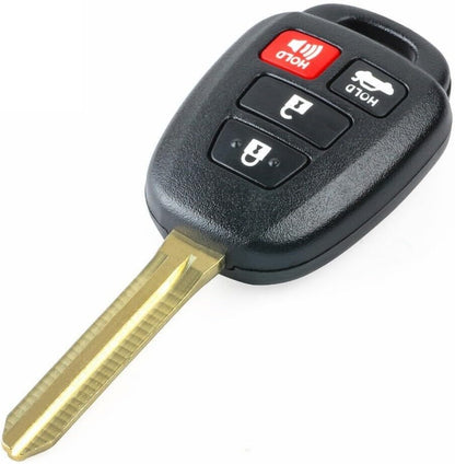 ya 9 10.24 2-Piece Keyless Remote Keychain - H Chip for 2014 2015 and 2016 for Toyota for Camry and for Corolla