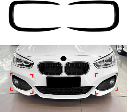 ya 2 8.24 baidi 2x Black Side Vent C Canards Splitter for for BMW 1-Series F20 F21 M Sport 2015-2019