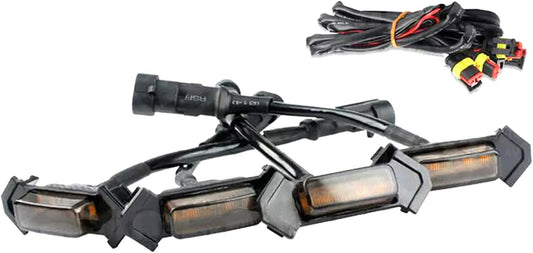 ya 4 8.10 4x LED Front Grille Light Raptor Style Grill Cover Kit For 2019-24 for Toyota RAV4