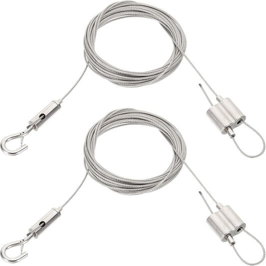 ya 26 10.21 baidi 2 Pcs 5m x 1.5mm Picture Hanging Wire with Double Way Adjustable Hook-2