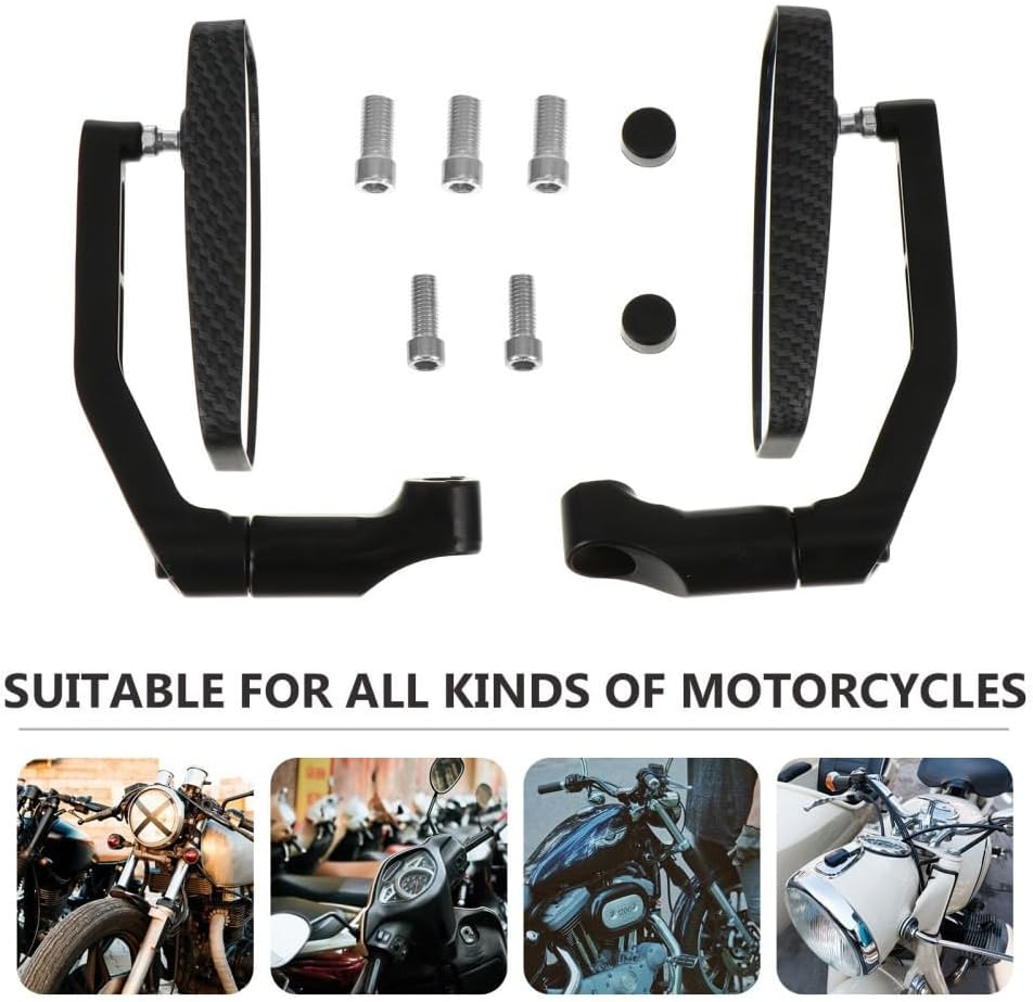 ya 2 8.15 2 Pcs Motorcycle Mirror Motorbike Wing Mirrors Rear View Side for