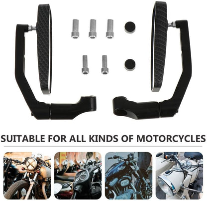 ya 2 8.15 2 Pcs Motorcycle Mirror Motorbike Wing Mirrors Rear View Side for