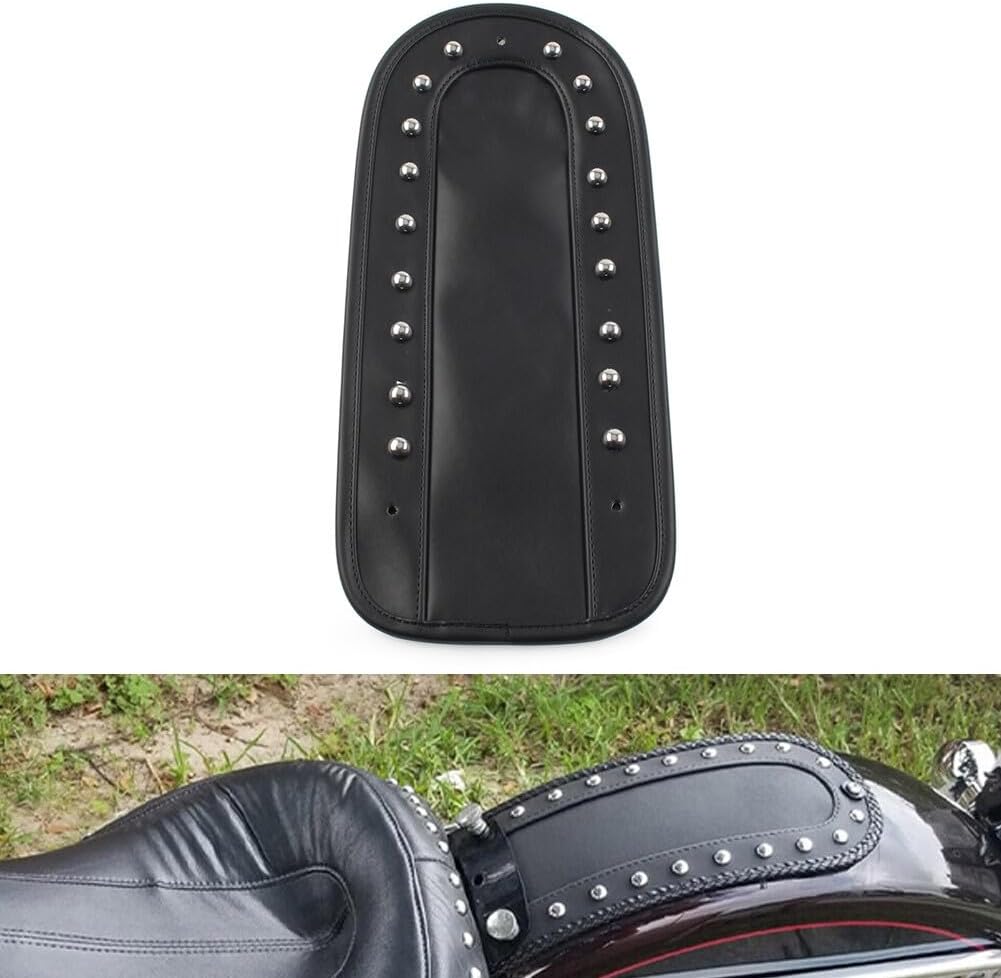ya 4 8.8.2 Rear Fender Bib Solo for SEAT PU Leather Black for Harley Heritage Softail 2006-17