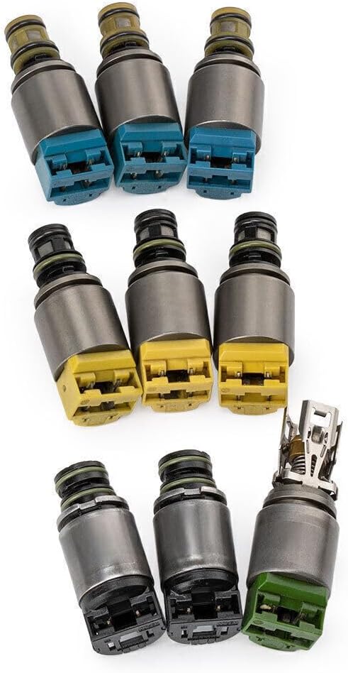 ya 10 9.16 baidi 9pcs Valve Body Solenoids For 01-11 for BMW 325i 335is 535i 328i ZF6HP19/6HP21/6HP26